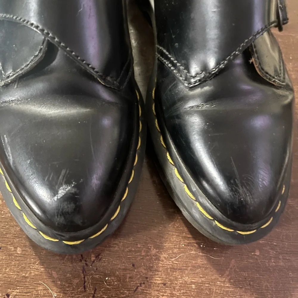 Dr. Martens Agnes Oxford Loafer Black Leather Single Monk Strap